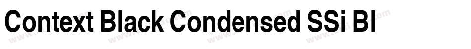 Context Black Condensed SSi Black Condensed Italic字体转换
